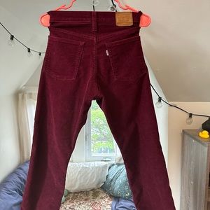 High waisted Levi’s  premium corduroy jeans